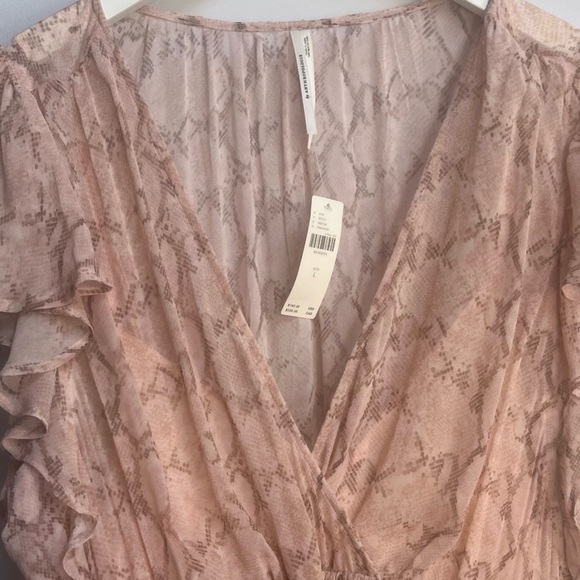 NWT Anthropologie V-Neck Flutter-Sleeve Dress size L - Picture 13 of 15